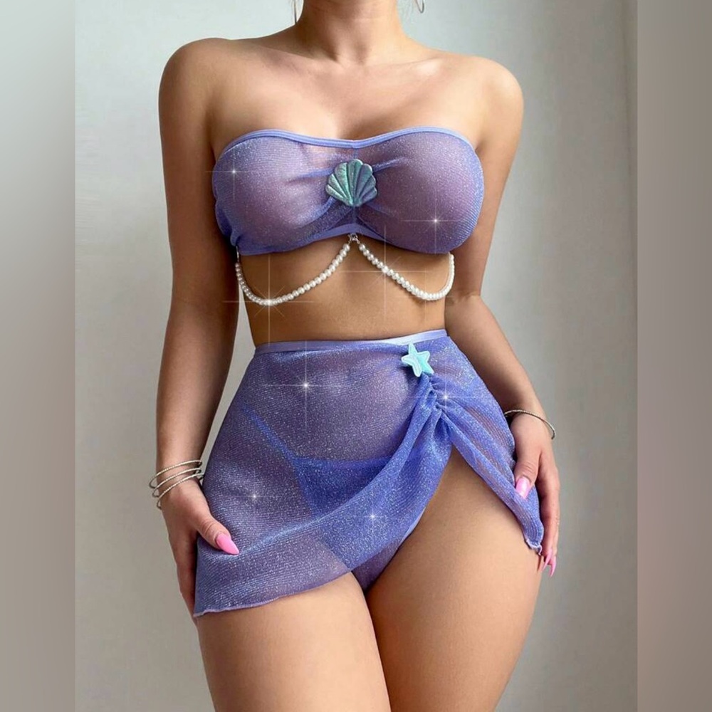 Sparkly Mesh Mermaid 3 Piece Festival Set
